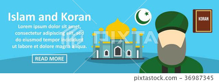 Islam and koran banner horizontal concept Islam and koran banner horizontal concept 36987345