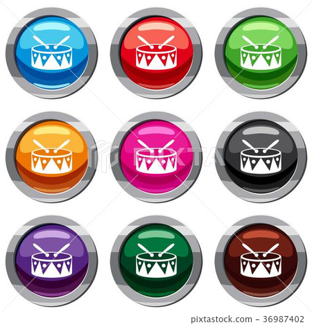 Drum and drumsticks set 9 collection 36987402
