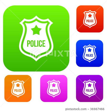 Police badge set collection 36987466