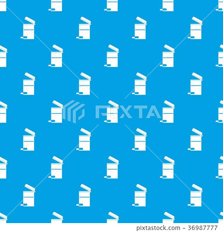 Steel trashcan pattern seamless blue Steel trashcan pattern seamless blue 36987777