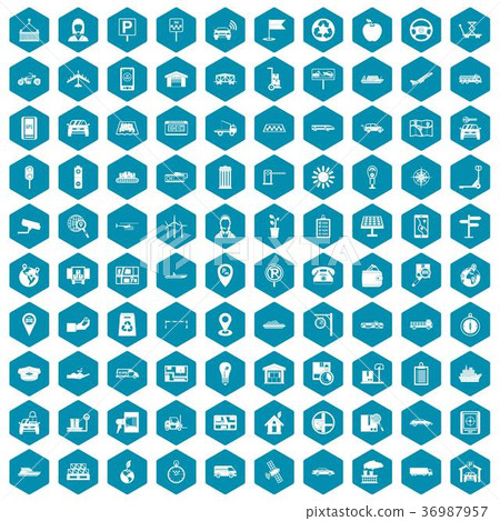 100 navigation icons sapphirine violet 36987957