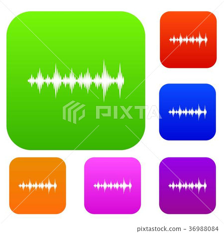 Music sound waves set collection Music sound waves set collection 36988084