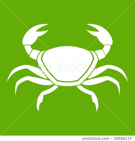 Fresh crab icon green 36988214