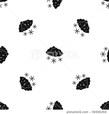 Clouds and snow pattern seamless black 36988268