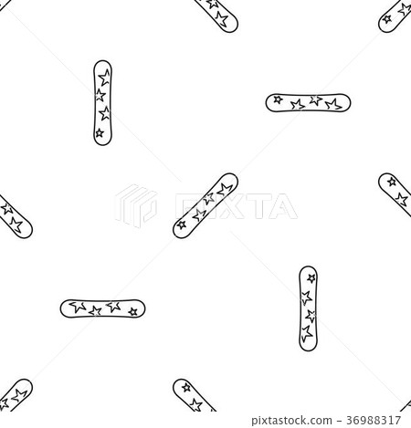Snowboard pattern seamless black 36988317