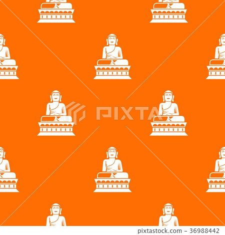 Buddha statue pattern seamless 36988442