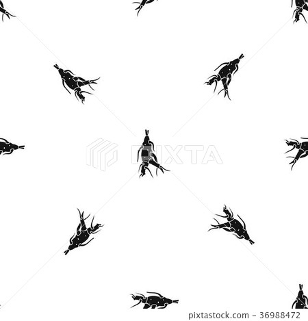Ginseng panax root pattern seamless black 36988472
