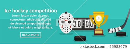 Ice hockey competition banner horizontal concept 36988679
