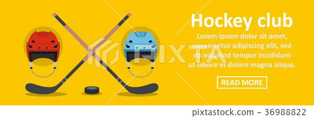 Hockey club banner horizontal concept 36988822