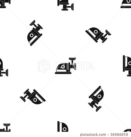 Electric grinder pattern seamless black 36988859