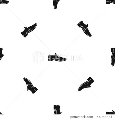Men shoe pattern seamless black - Stock Illustration [36988871] - PIXTA