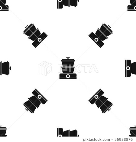 Steamer pattern seamless black Steamer pattern seamless black 36988876