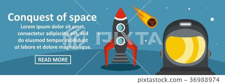 Conquest of space banner horizontal concept Conquest of space banner horizontal concept 36988974