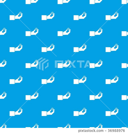 Hand holding the money coin pattern seamless blue Hand holding the money coin pattern seamless blue 36988976