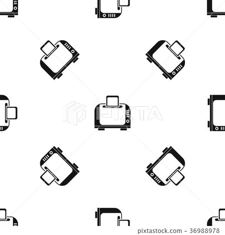 Toaster pattern seamless black Toaster pattern seamless black 36988978