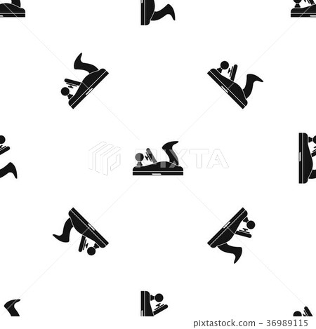 Jack plane pattern seamless black 36989115