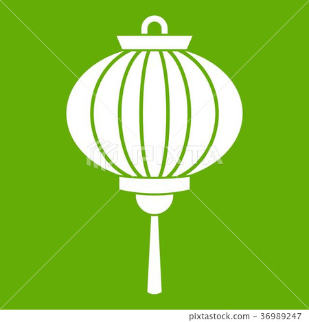 Red chinese lantern icon green 36989247