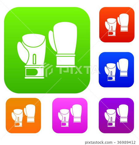 Boxing gloves set collection Boxing gloves set collection 36989412