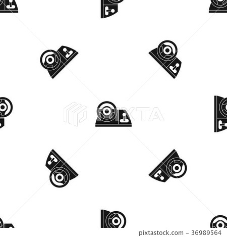 Computer steering wheel pattern seamless black Computer steering wheel pattern seamless black 36989564