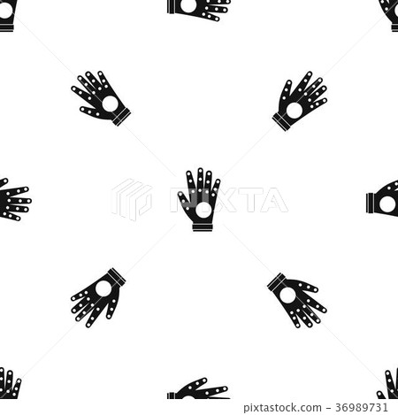 Electronic glove pattern seamless black Electronic glove pattern seamless black 36989731