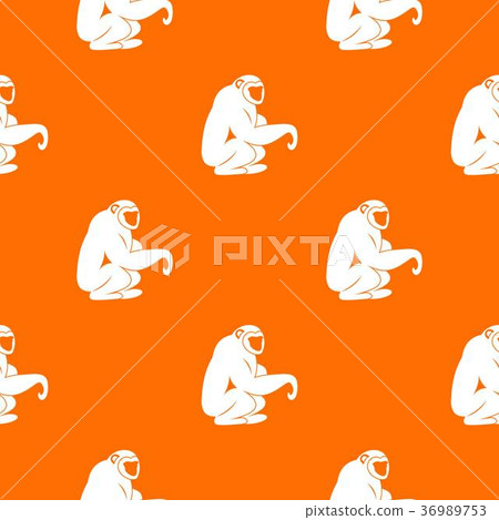 Monkey sitting pattern seamless Monkey sitting pattern seamless 36989753