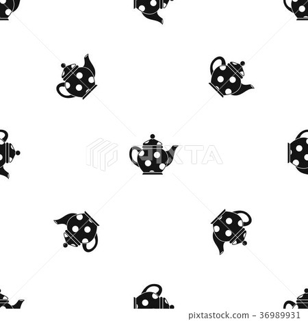 Kettle pattern seamless black - Stock Illustration [36989931] - PIXTA