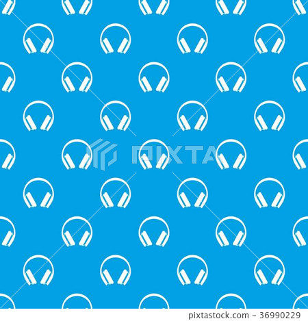 Protective headphones pattern seamless blue 36990229