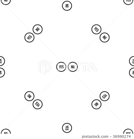 Selection buttons yes and no pattern seamless black 36990274