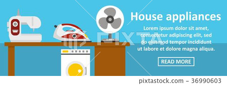 House appliances banner horizontal concept House appliances banner horizontal concept 36990603