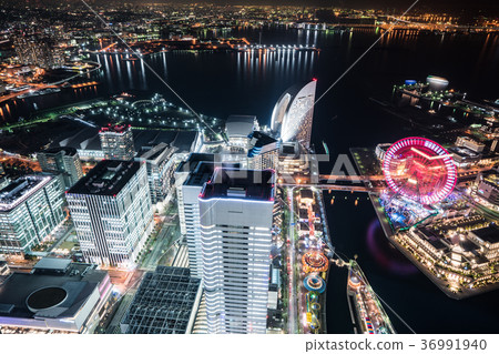 從天空庭院的橫濱夜視圖 從天空庭院的橫濱夜視圖 36991940