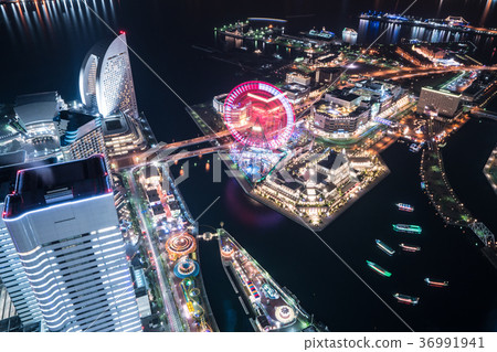 從天空庭院的橫濱夜視圖 從天空庭院的橫濱夜視圖 36991941
