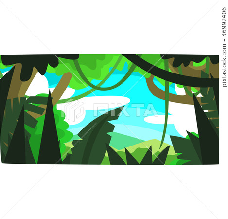 Tropical jungle, greenwood background with leaves Tropical jungle, greenwood background with leaves 36992406