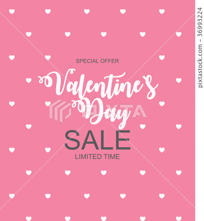 Valentines Day Sale, Discount Card. Vector 36993224