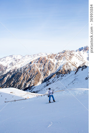 Slope on the skiing resort Slope on the skiing resort 36993884