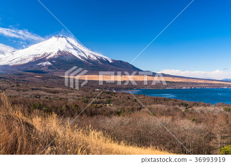 《Yamanashi Prefecture》 Panoramic view from Mt. Fuji/Lake Yamanaka 《Yamanashi Prefecture》 Panoramic view from Mt. Fuji/Lake Yamanaka 36993919