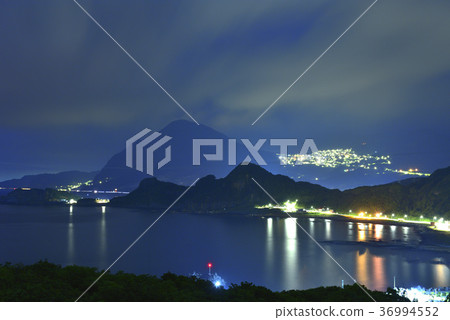 海,水,山,夜晚,晨曦,漁港,港口,碼頭,漁村,橋,漁船,臺灣,新北市,清新 36994552