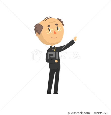 Priest character blessing people, catholic 36995070