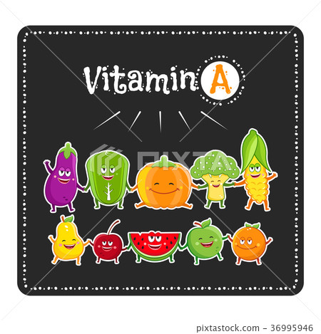 Vitamin a vegetables and fruits. Healthy food 36995946