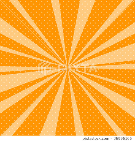 Orange Pop Art Retro Background with Sunbeams 36996166