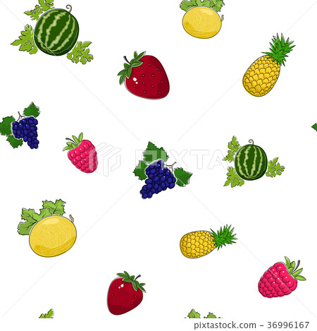 Seamless Pattern of Juicy Fruits 36996167