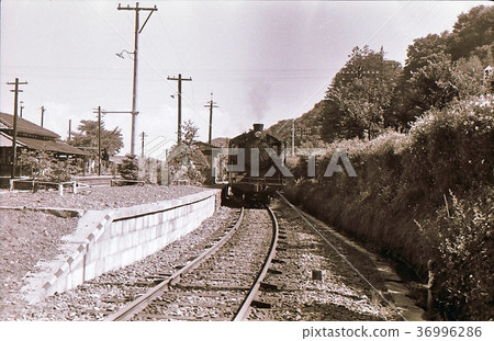 Showa 44 c56 steam locomotive on the Koumi Line Nagano Prefecture 36996286
