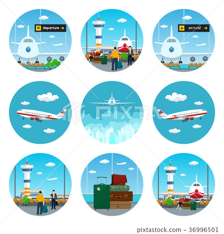 Set of Airport Icons 36996501