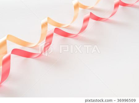 Ribbon salmon pink curl white back Ribbon salmon pink curl white back 36996509