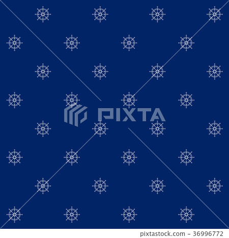 Seamless Sea Pattern with Boat's Wheel Seamless Sea Pattern with Boat's Wheel 36996772