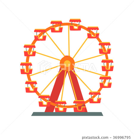 Colorful ferris wheel from amusement park 36996795