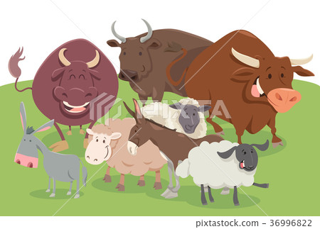 comic farm animal characters group comic farm animal characters group 36996822