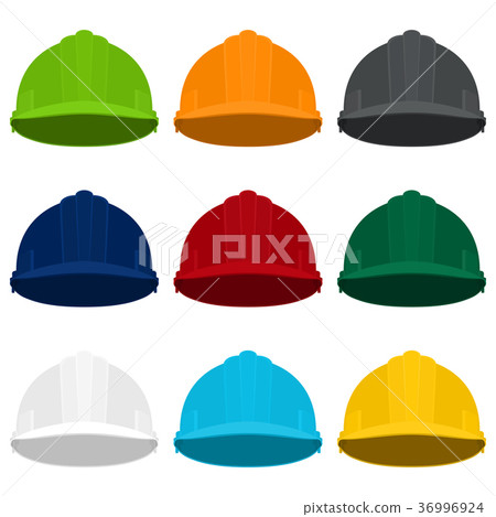 Multicolored Working Safety Helmets 36996924