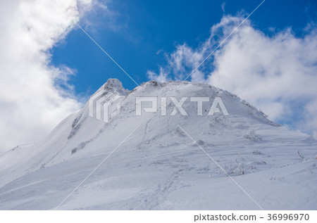 Blue sky and snow mountain ridge Blue sky and snow mountain ridge 36996970
