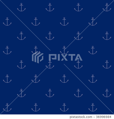 Seamless Sea Pattern with Anchor Seamless Sea Pattern with Anchor 36996984