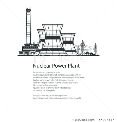 Nuclear Reactor and Power Lines , Brochure Design Nuclear Reactor and Power Lines , Brochure Design 36997347